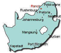 Südafrika-Karte mit Ranch - Klick zum Vergrößern!